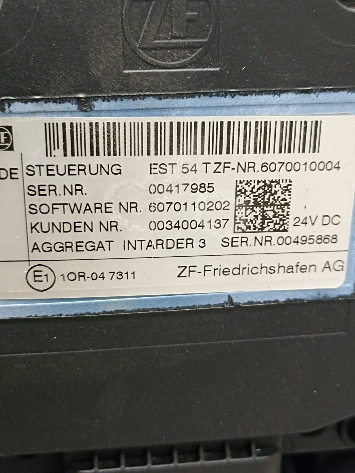 ZF Traxon 12TX2811BO — Caixa de Velocidades Automatizada de 12 Velocidades com ZF Intarder
